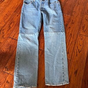 Levis Straight Leg Two-Toned Jeans